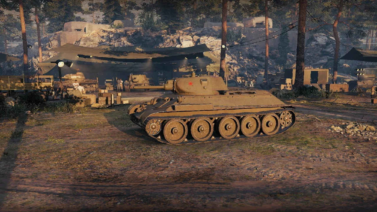 игра, арт, world of tanks, танк, ссср, т 34 76, солдаты, рассвет, wargaming net