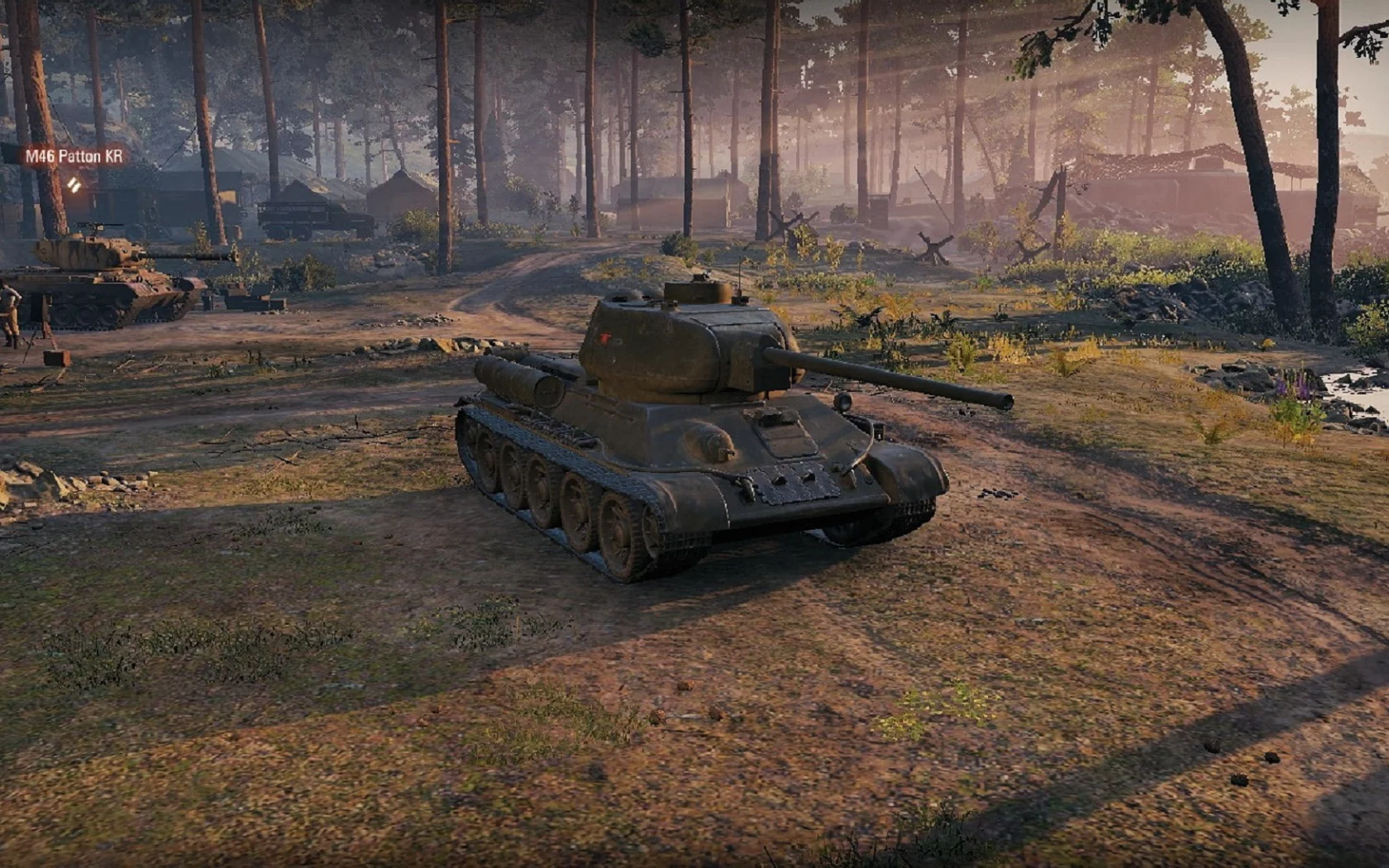 игра, арт, world of tanks, танк, ссср, т 34 85, рассвет, солдаты, wargaming net