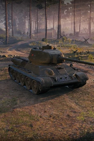 игра, арт, world of tanks, танк, ссср, т 34 85, рассвет, солдаты, wargaming net