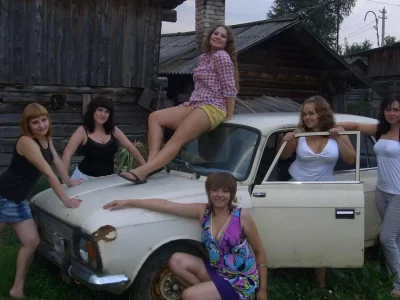 девушки, авто