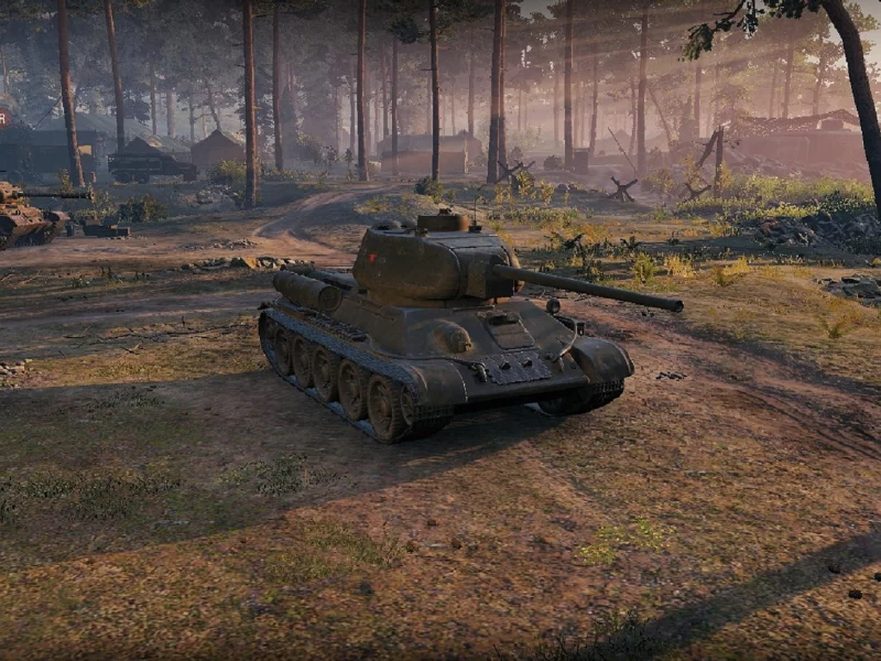 игра, арт, world of tanks, танк, ссср, т 34 85, рассвет, солдаты, wargaming net