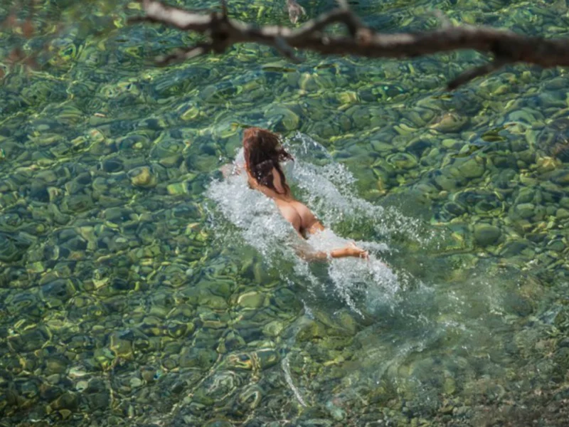 девушка, вода