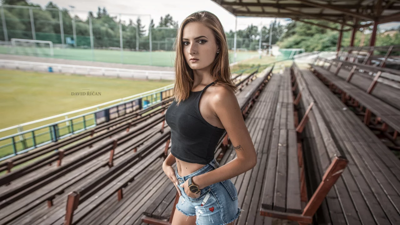 девушка, модель, стройная, милая, милашка, красивая, шорты, джинсовые шорты