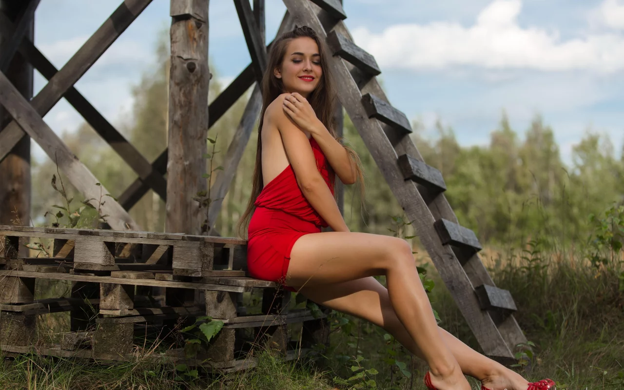 девушка, модель, стройная, милая, милашка, красивая, платье