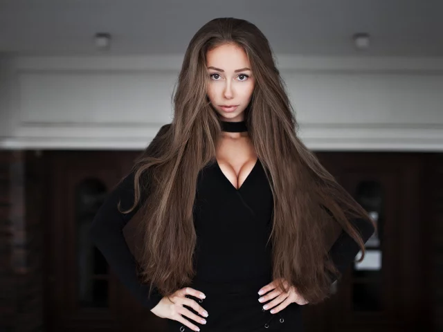 девушка, модель, стройная, милая, милашка, красивая, декольте, сиськи, грудь