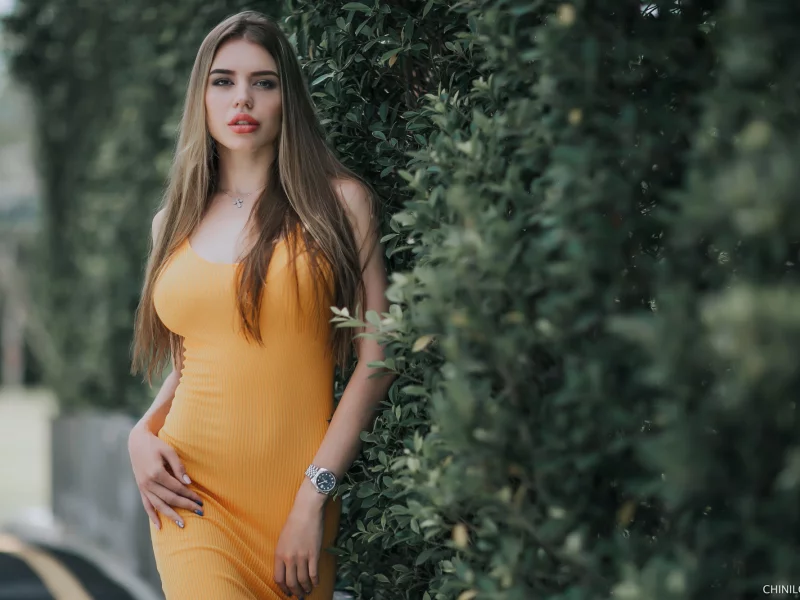девушка, модель, стройная, милая, милашка, красивая, платье, обтяг