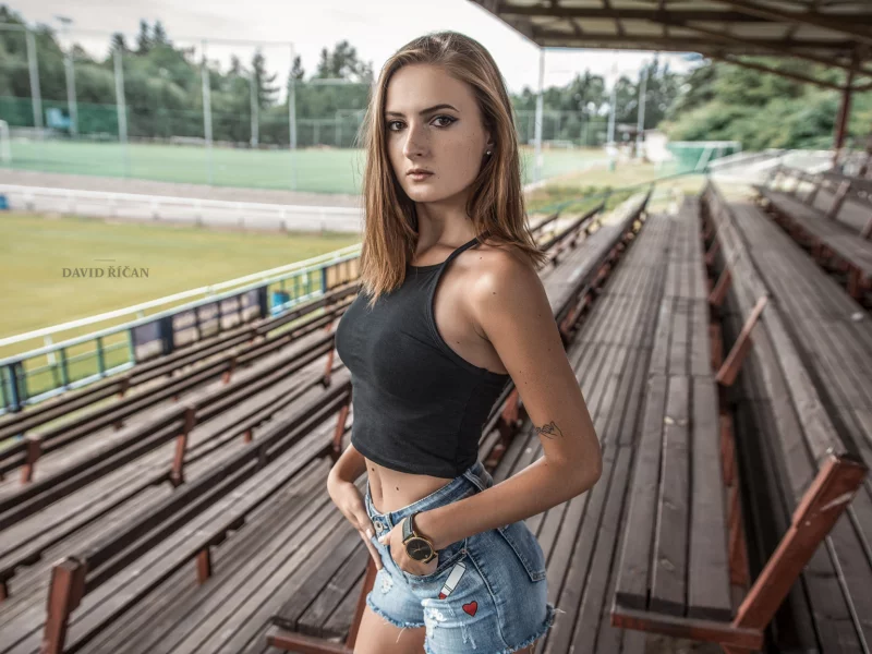 девушка, модель, стройная, милая, милашка, красивая, шорты, джинсовые шорты