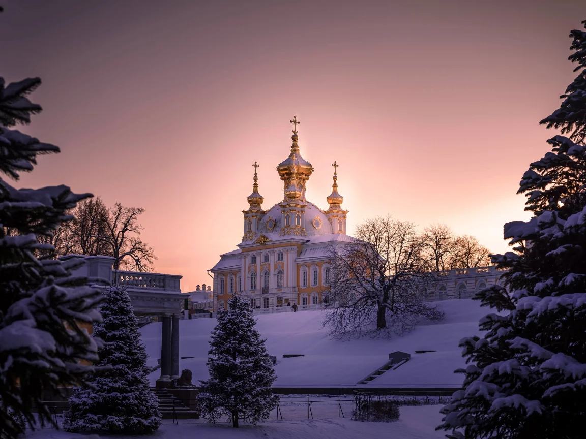 петербург, зима, снег, храм