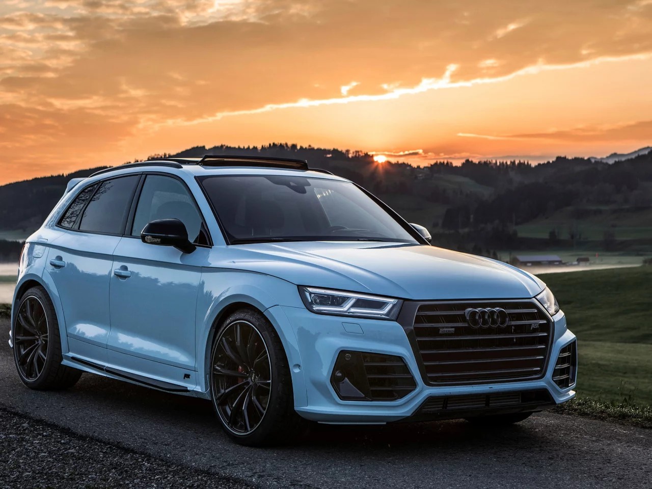 audi, sq5, abt, widebody, white