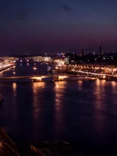 петербург, питер ночью, нева, огни