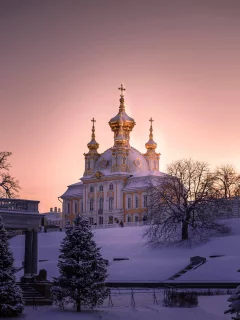 петербург, зима, снег, храм