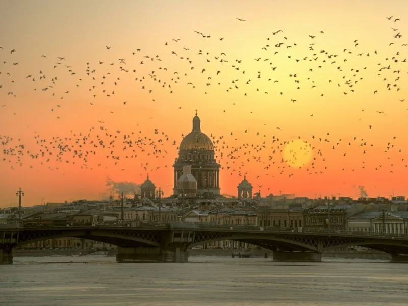 петербург, спб, закат