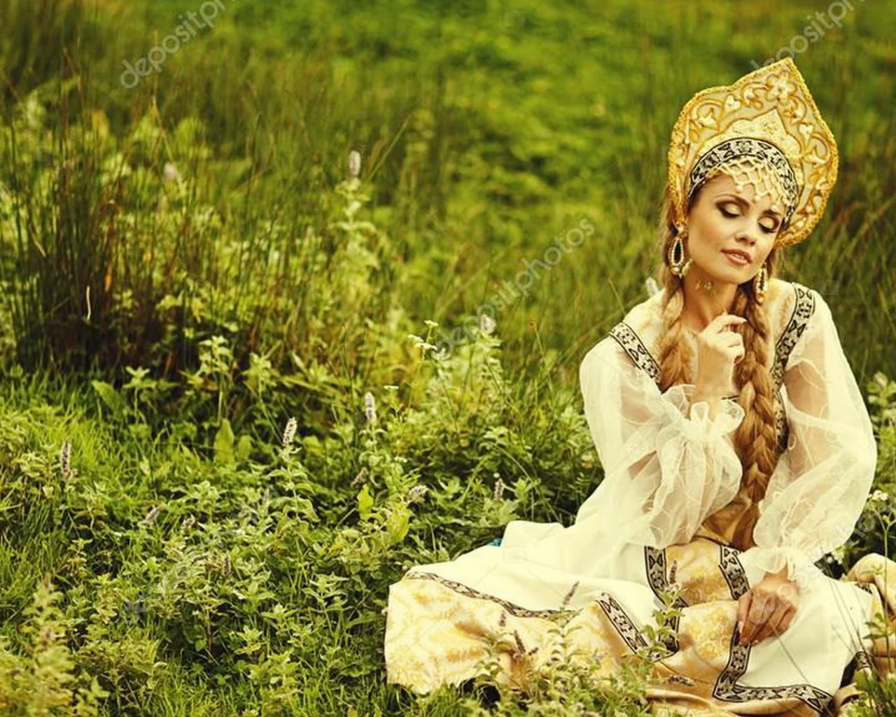 девушка, русская красавица, девушка в кокошнике, макияж, девушка из сказки, русские традиции