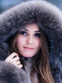 девушка, макияж, девушка в мехах, русская девушка, девушка в капюшоне, русская красавица
