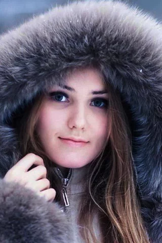 девушка, макияж, девушка в мехах, русская девушка, девушка в капюшоне, русская красавица