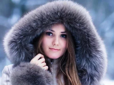 девушка, макияж, девушка в мехах, русская девушка, девушка в капюшоне, русская красавица