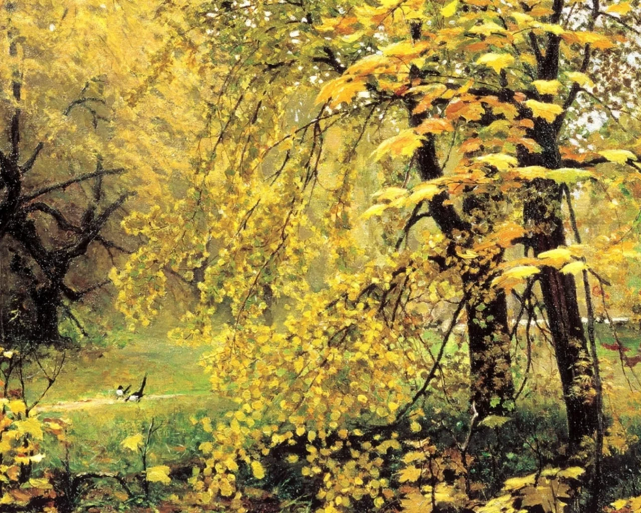 золотая осень, живопись