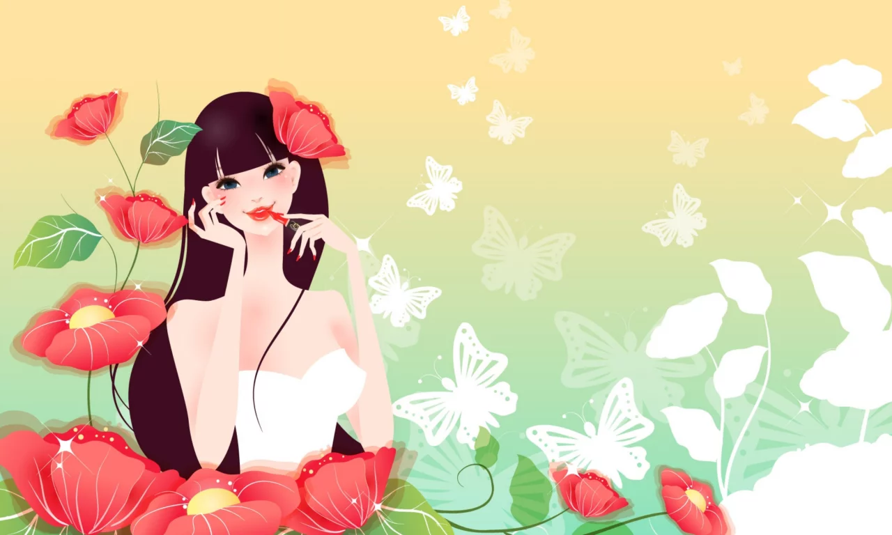 рисунок, девушка