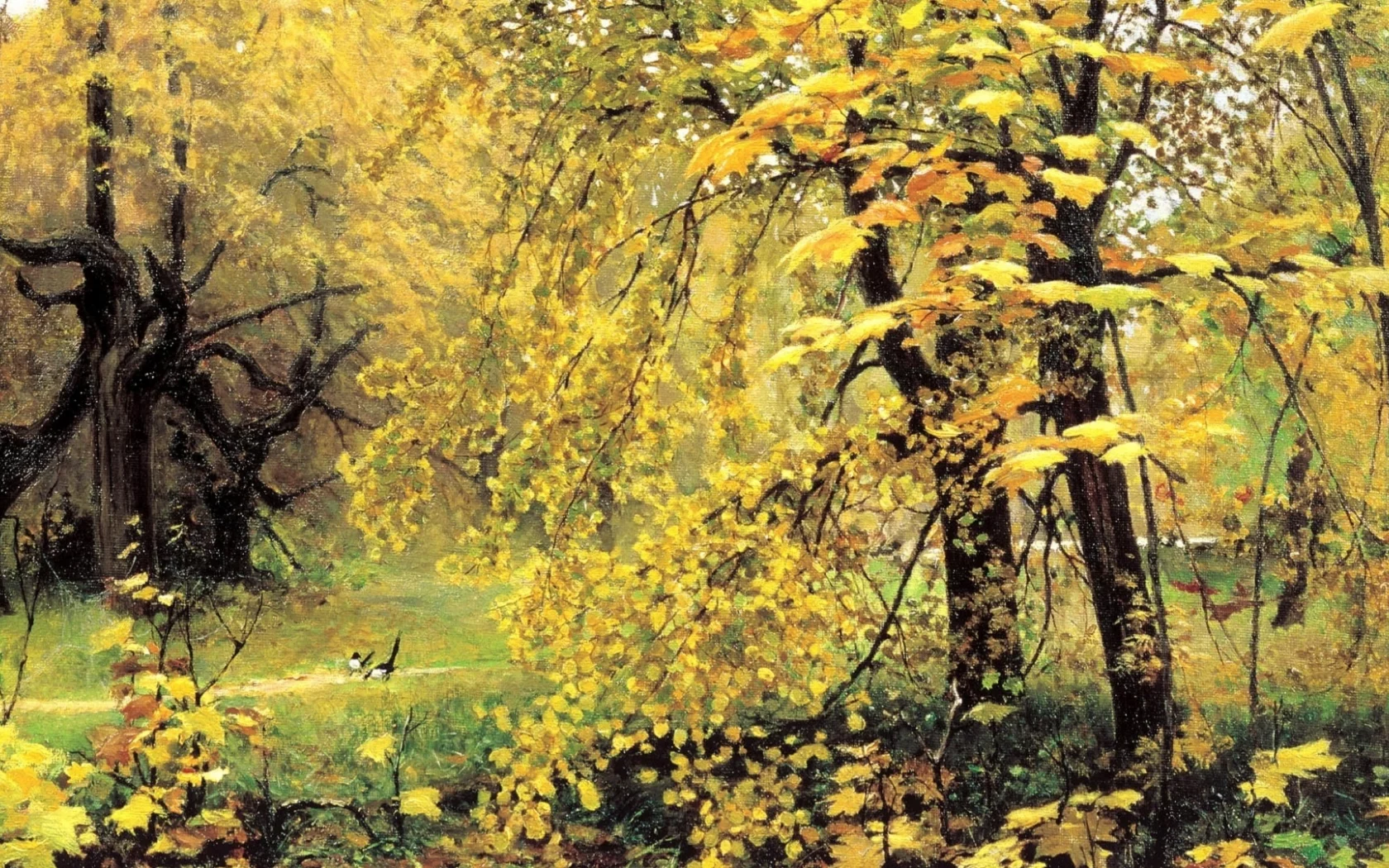 золотая осень, живопись