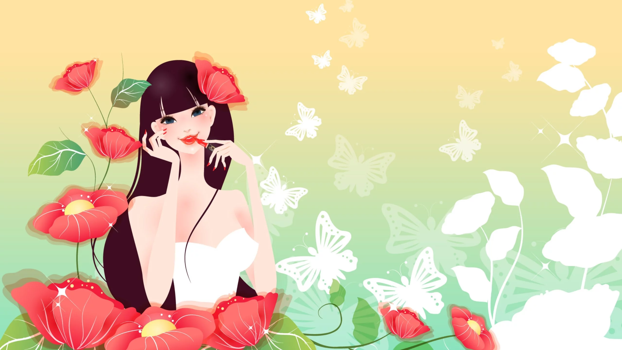 рисунок, девушка
