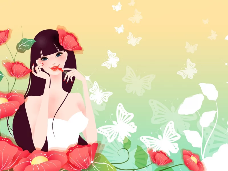 рисунок, девушка