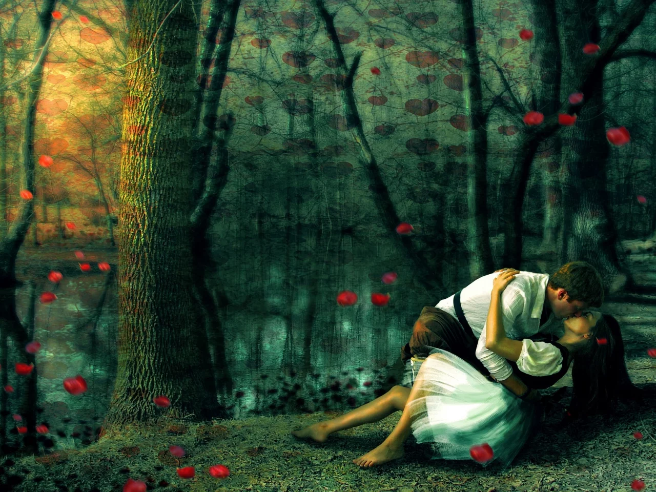 девушка, фотоарт, фотошоп, парень, пара
