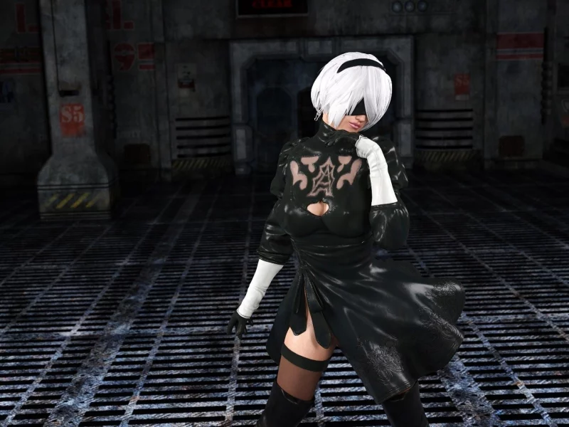nier automata, девушка