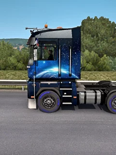 euro truck simulator 2, автомобиль, рено, фура, дорога