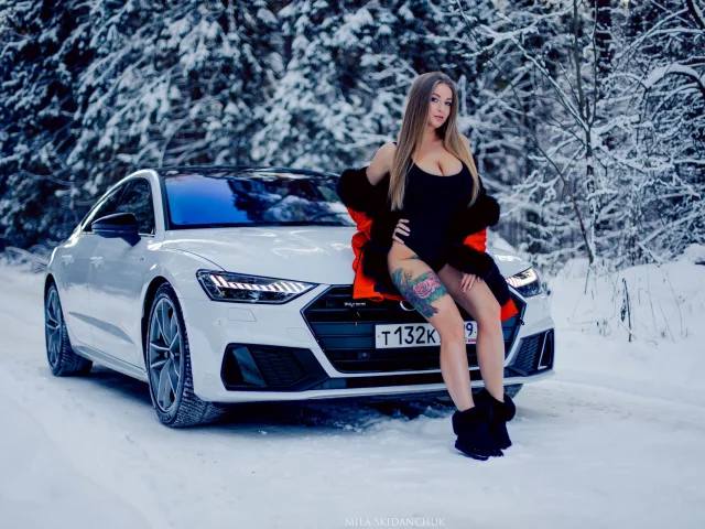 машина, автомобиль, девушка