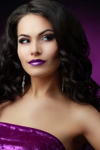 модель, брюнетка, взгляд, макияж