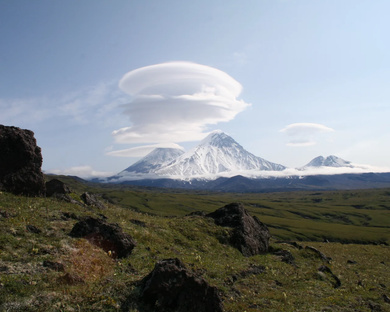 горы, сопки, камчатка, россия, природа, пейзаж, облака