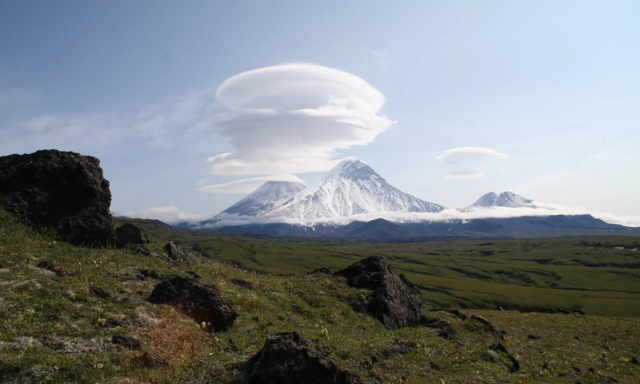горы, сопки, камчатка, россия, природа, пейзаж, облака