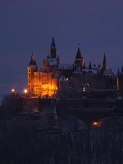 замок, гогенцоллерн, burg, hohenzollern, холм, деревья, гора, возвышенность, германия, пейзаж