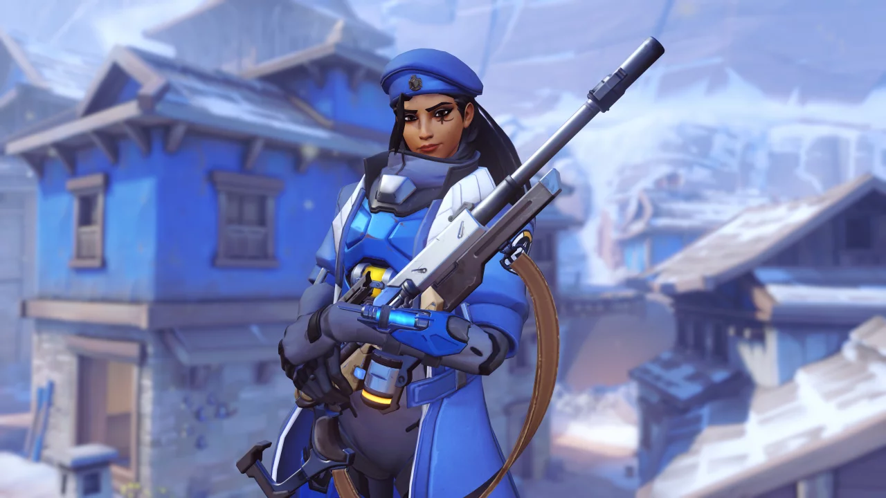 overwatch, ana, game, девушка, винтовка