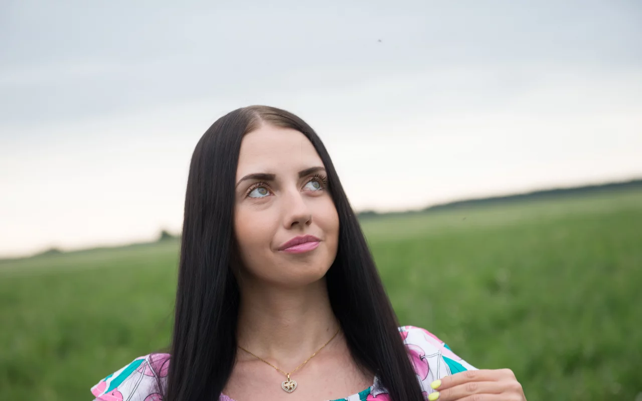 девушка, взгляд красивая