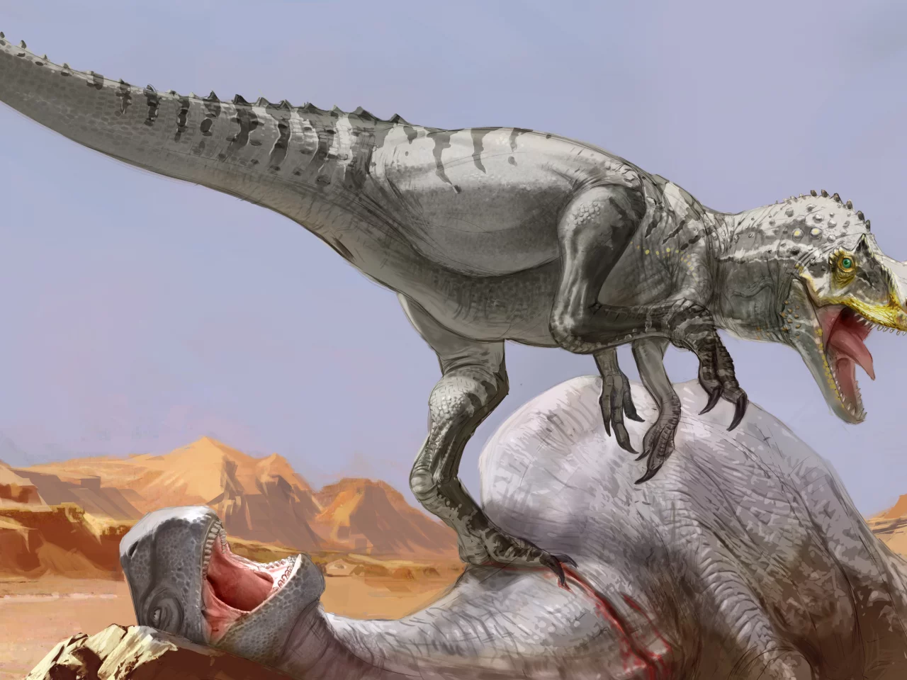 арт, allosaurus, dinosaur, динозавры, драка, хищник, нападение, кровь