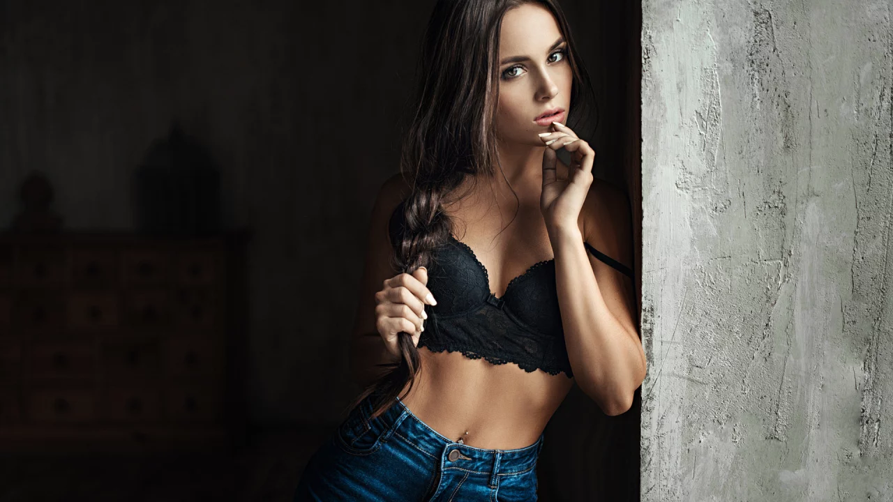 девушка, брюнетка, фотосессия, взгляд