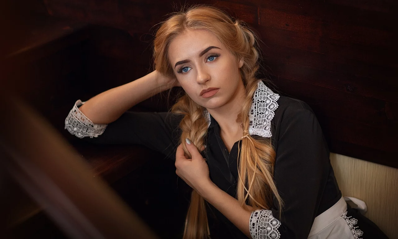 девушка, взгляд красивая