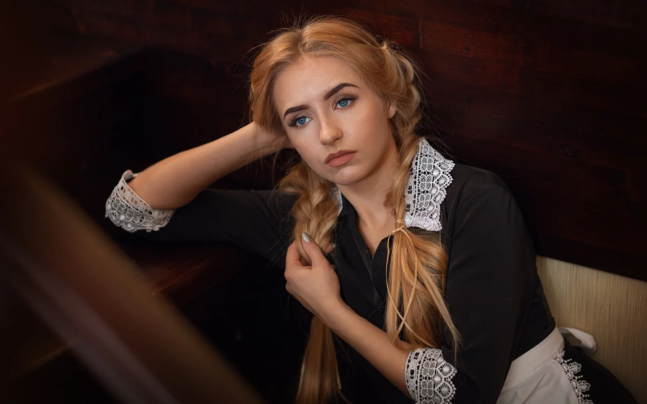 девушка, взгляд красивая