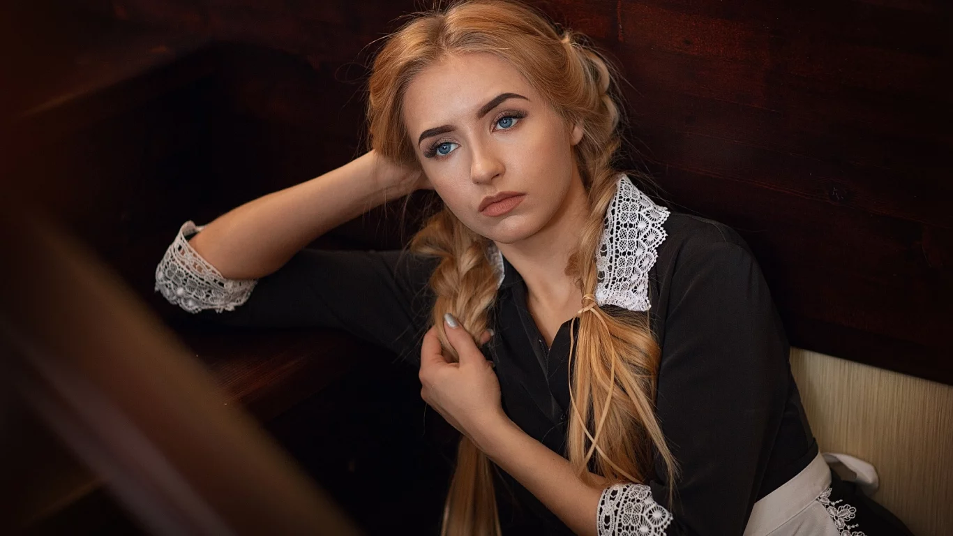 девушка, взгляд красивая