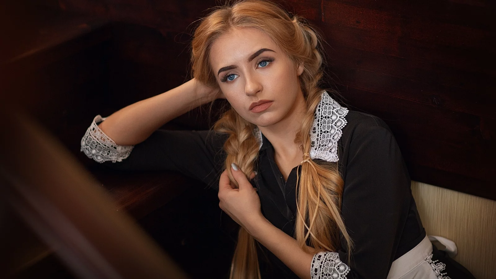 девушка, взгляд красивая