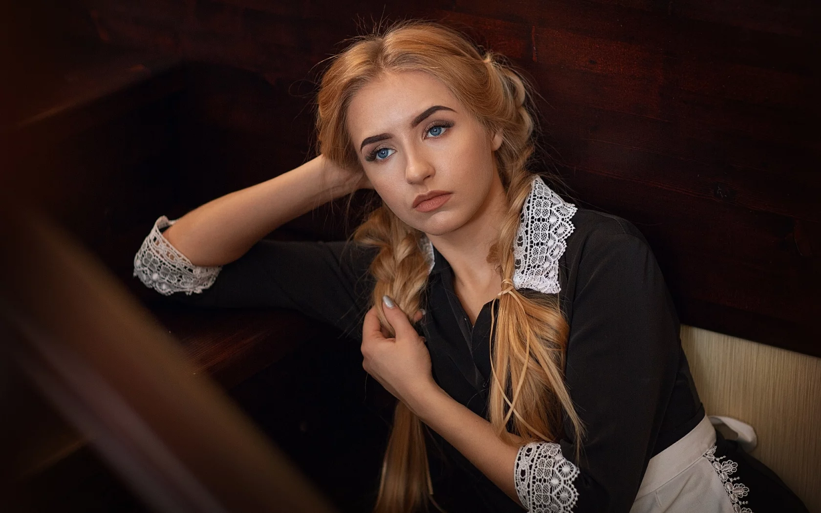 девушка, взгляд красивая