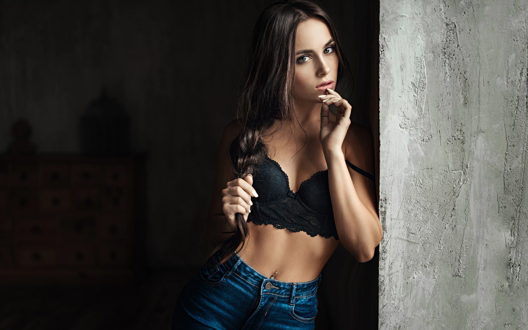 девушка, брюнетка, фотосессия, взгляд