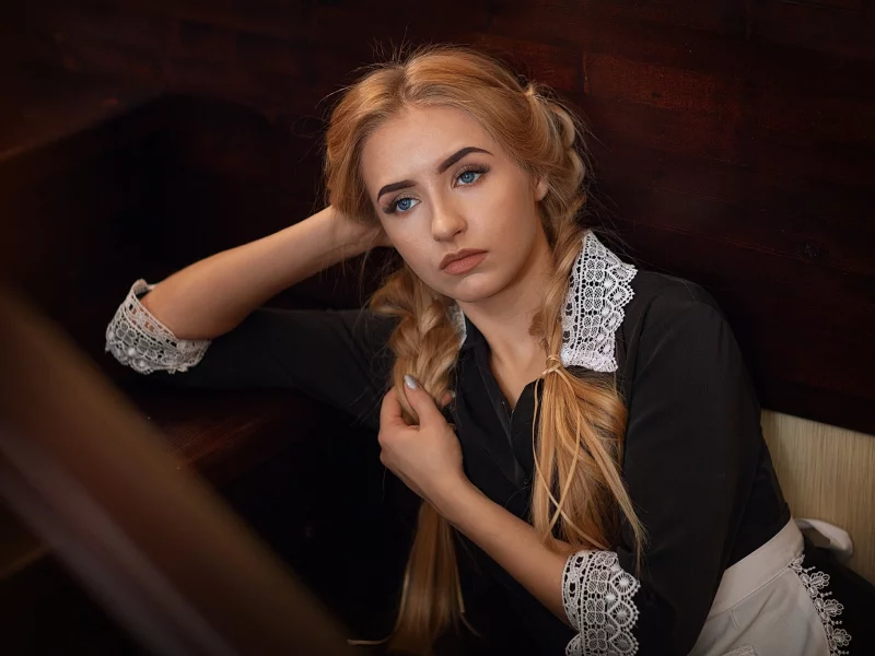 девушка, взгляд красивая