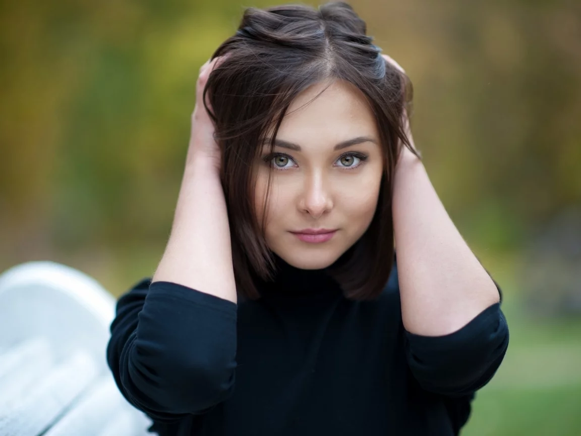 девушка, взгляд красивая
