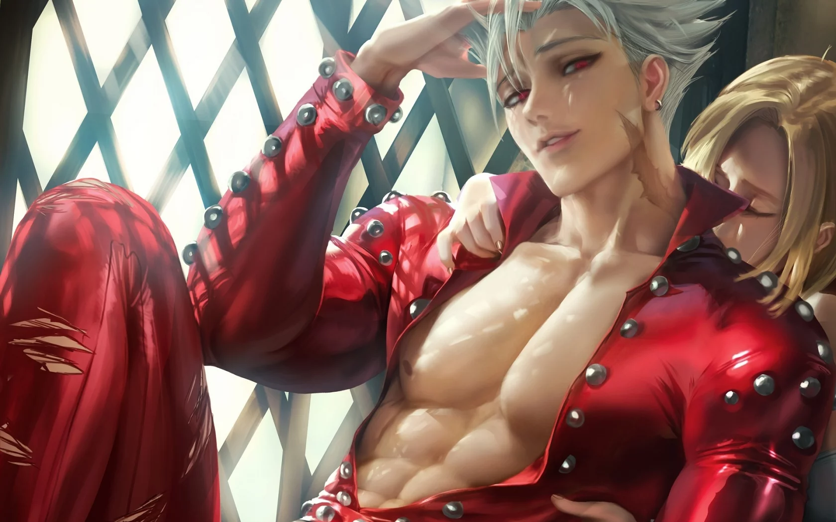 nanatsu no taizai, семь смертных грехов, бан, элейн, sakimichan, двое, пара