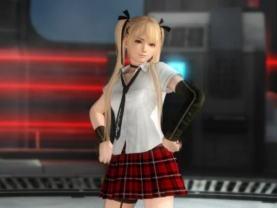 dead or alive, девушка, блондинка, косички, платье