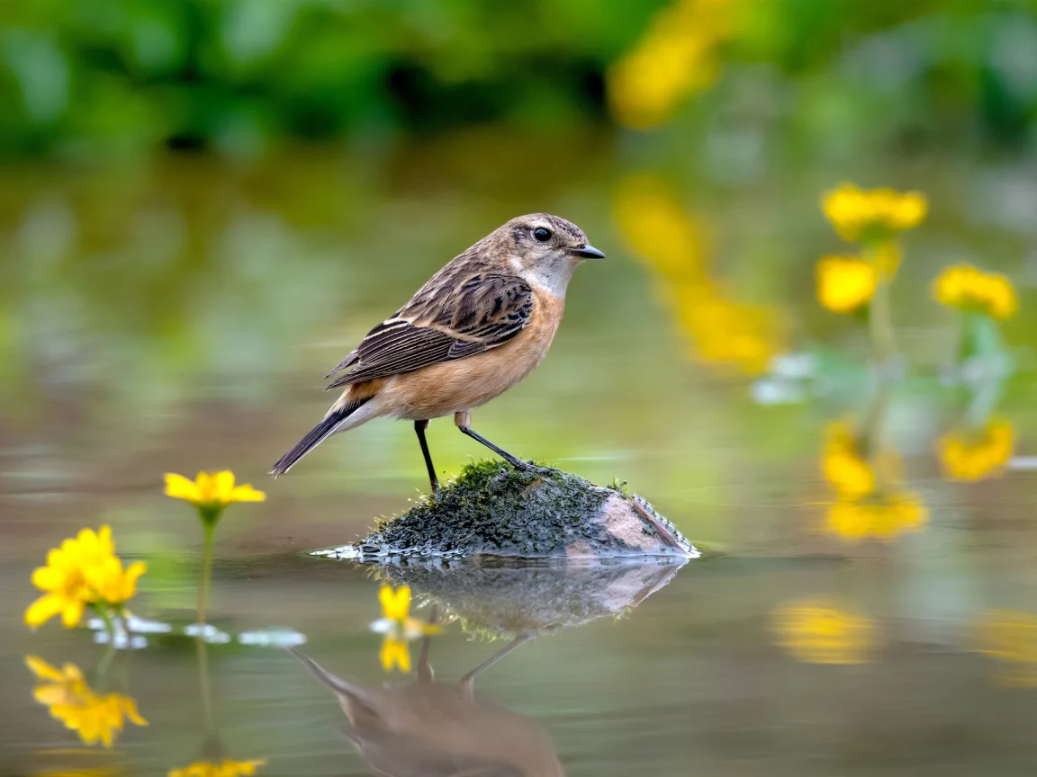 кочка, вода