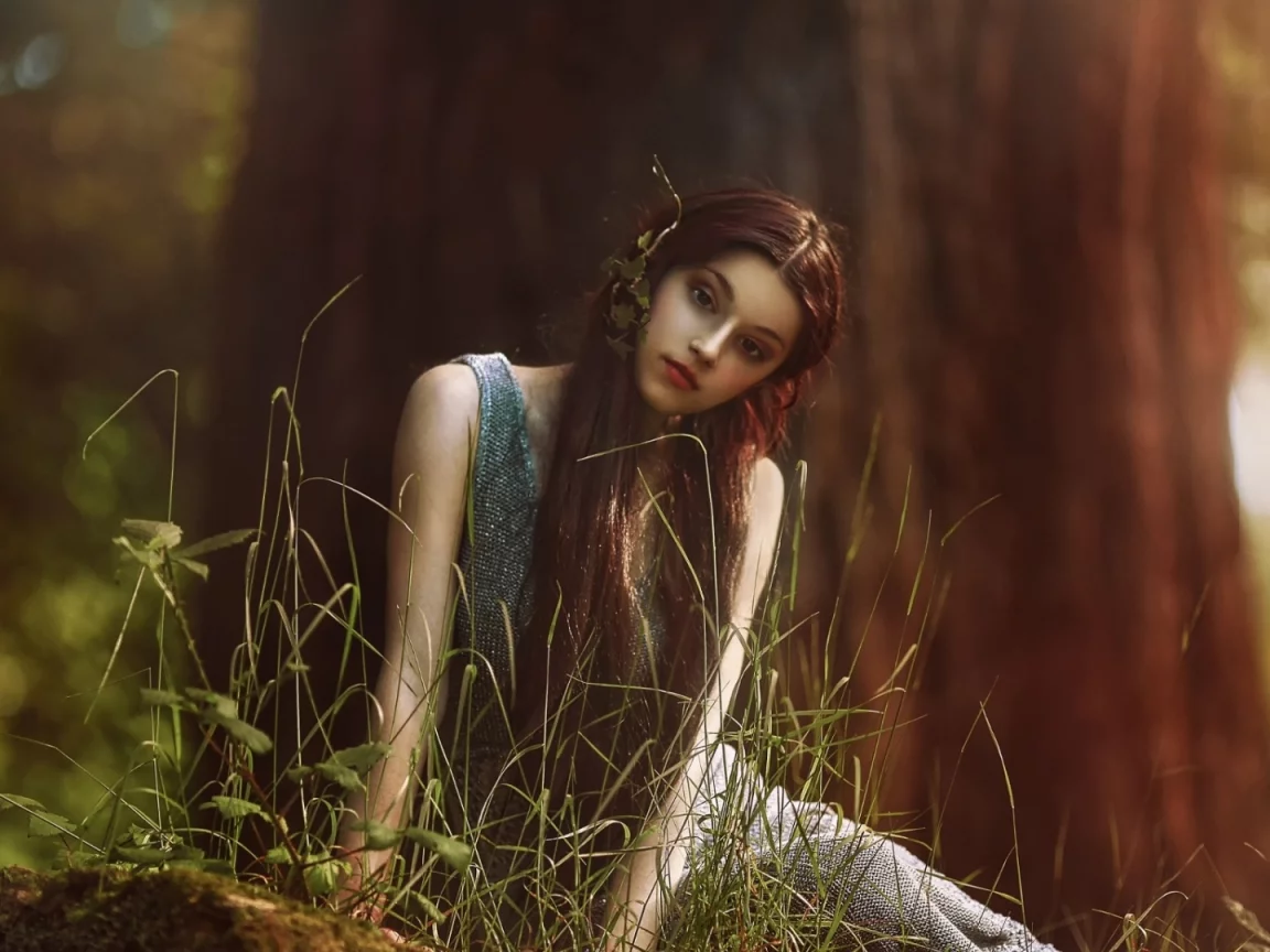 девушка, брюнетка, взгляд, длинные волосы, agnieszka lorek