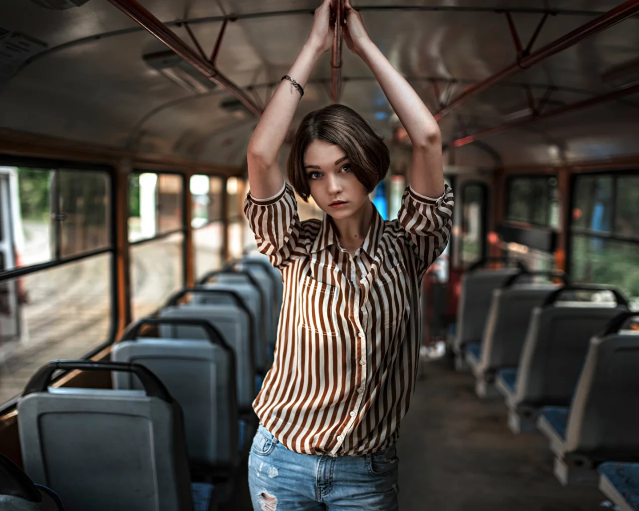 девушка, взгляд красивая